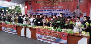 Polda Sumut Gelar Pengungkapan Dan Pemusnahan Barang Bukti Narkotika