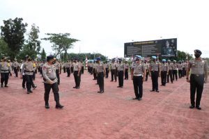 Kapolda Sumut Pimpin Upacara Kenaikan Pangkat 447 Personil Poldasu