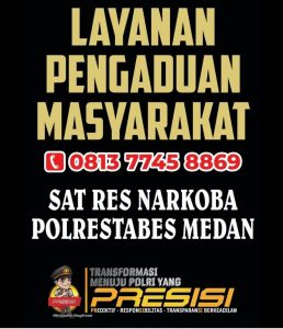 Satnarkoba Polrestabes Medan Buka Hotline Pengaduan Masyarakat