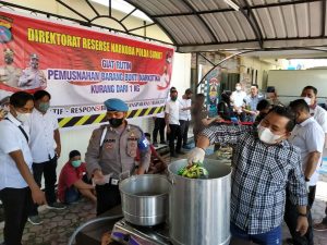 Komit Berantas Narkoba, Poldasu Musnahkan Barang Bukti Sabu