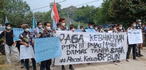 Terkait Dugaan Isu Sara Yang Dilontarkan Ketua SPBUN PTPN III Kebun Pulau Mandi Distrik Asahan, IPK PAC se-kab Asahan & KSMN Kab-Asahan Melakukan Aksi Unjuk Rasa di Kantor KPMDI