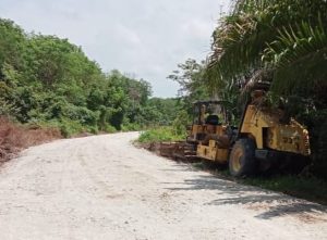 AKSES JALAN DESA MAKERUH SEBELUMNYA MEMPRIHATINKAN,MANFAAT DANA SWAKELOLA TIMBUN BEAST, KINI  BAGUS DAN LANCAR, KADES DAN WARGA  UCAPKAN SYUKUR