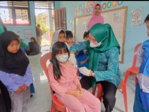KAPUS DAN STAF UPT PUSKESMAS TELUK LECAH KECAMATAN RUPAT BENGKALIS, GIAT BIAN PAUD KASI BUNDA 2 