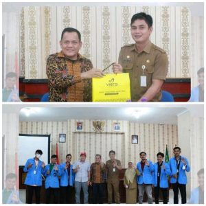 SEKCAM RUPAT SAMBUT KEDATANGAN MAHASISWA KKN UIN SUSKA PEKAN BARU RIAU 