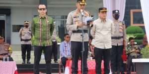 Kapolres Tapsel Pimpin Apel Gelar Pasukan Ops Lilin Toba 2022