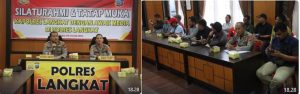 Kapolres Langkat Silahturahmi Dengan Awak Media   