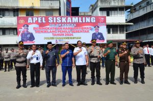 Kapolres Padangsidimpuan Pimpin Apel Siskamling untuk Meningkatkan HARKAMTIBMAS menjelang Pemilu Serentak Tahun 2024