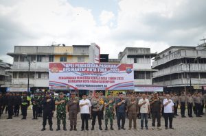 KAPOLRES KOTA PADANGSIDIMPUAN PIMPIN APEL PERGESERAN PASUKAN OPS MANTAP HUTA TOBA 2023