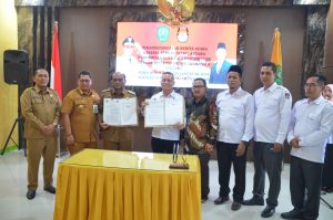 Penandatanganan berita acara kesepakatan bersama antara Pemerintah Kota Padangsidimpuan dengan KPU kota Padangsidimpuan